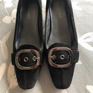 Trouser shoes black suede